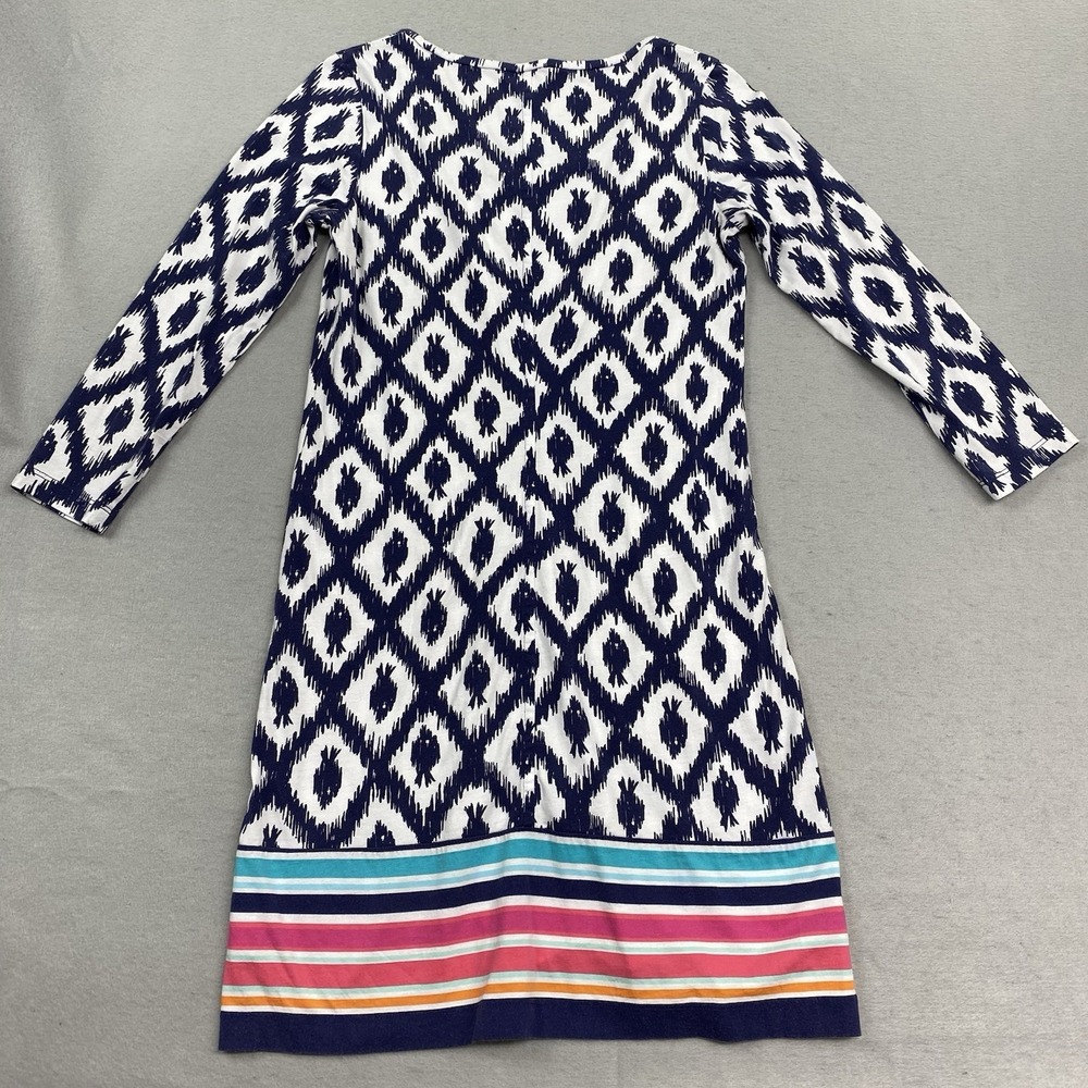 Lilly Pulitzer Beacon Dress Womens Small Blue 3/4 Sleeve Tropical Resort Preppy - Picture 5 of 12